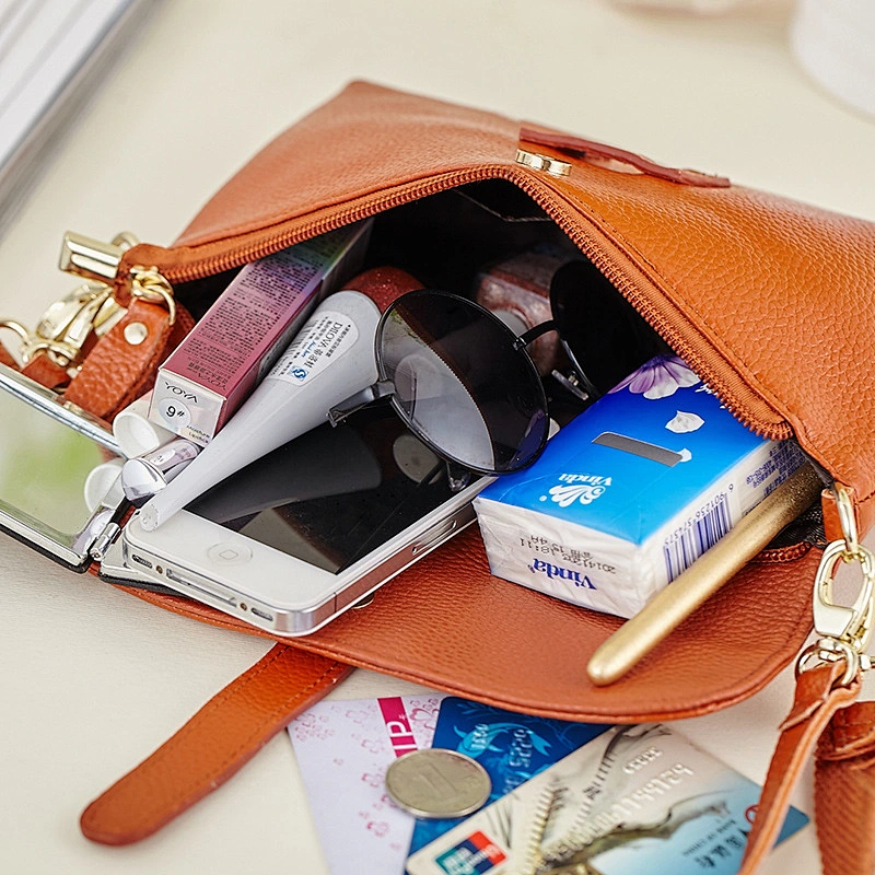 High quality lady shoulder bag wholesale leather women crossbody messenger bag