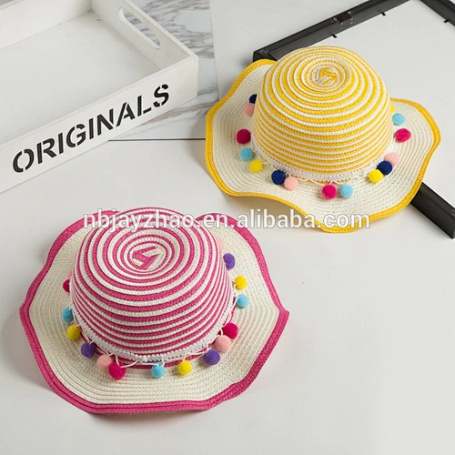 Wholesales New design British Style Straw Children Hats Kids Hat