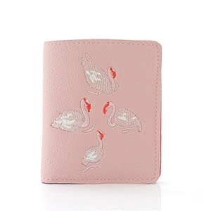 Wholesale Travel Fancy Ladies Clutch Purse Embroidery Leather Wallet For Woman
