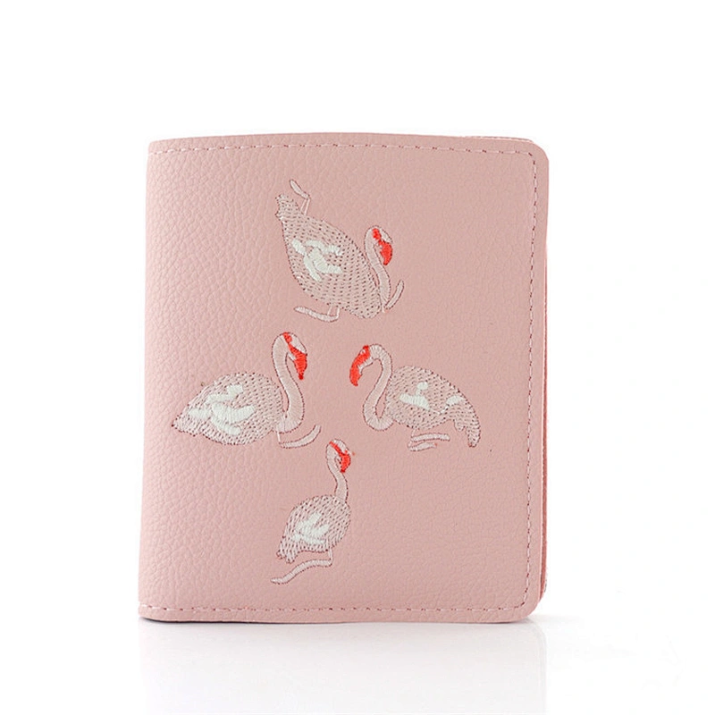 Wholesale Travel Fancy Ladies Clutch Purse Embroidery Leather Wallet For Woman