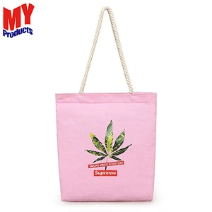 Custom Printed Ladies Shoulder Bag Canvas Woman Tote Handbags