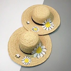 Expensive Handmade Madagascar Raffia lady sex straw folding Hats