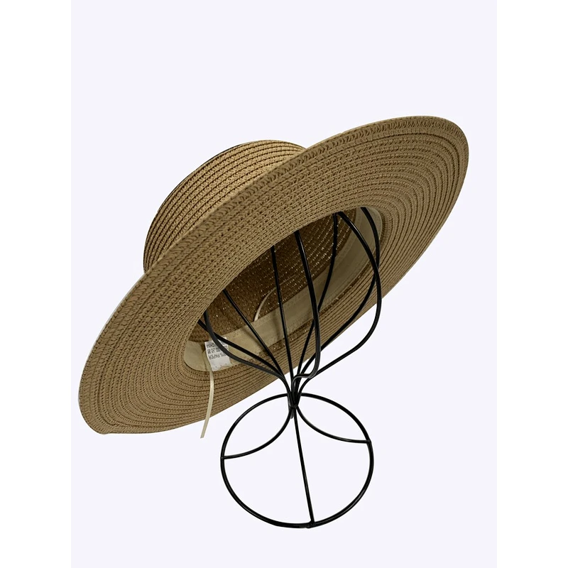 2019 New Style Characteristic Straw Flat Hat Metal Letters Cap
