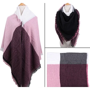 Cashmere large square towel blended color plaid skin-friendly scarf women winter warm versatile shawl
