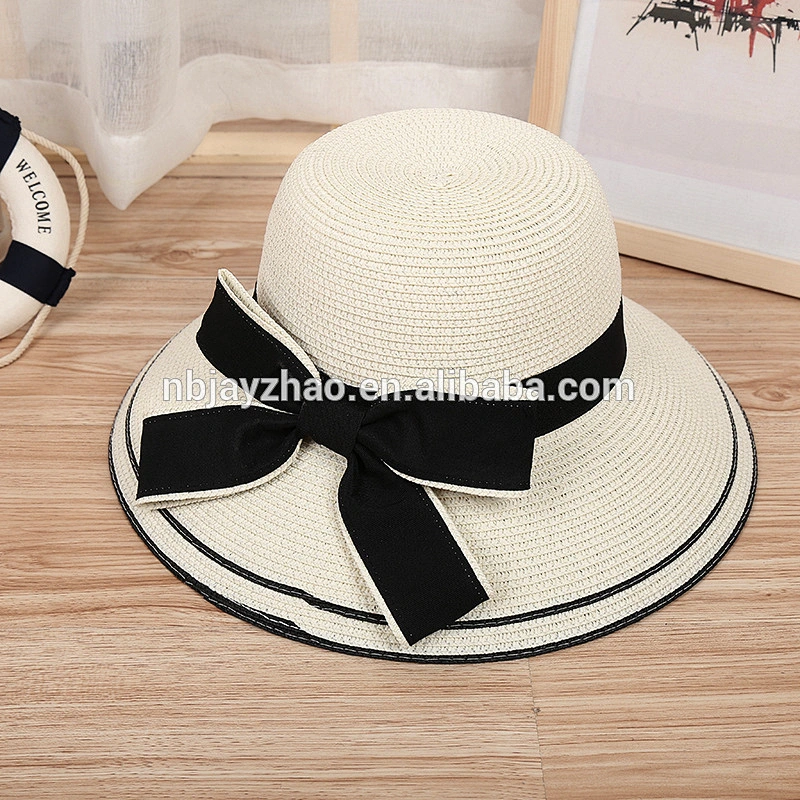 Stock Character Style and Plain Pattern straw sun visor cap