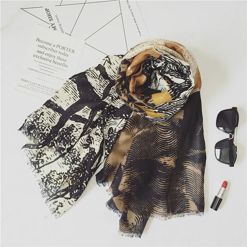 Wholesale Custom Fashion Scarf Digital Printed Women Hijab Scarf