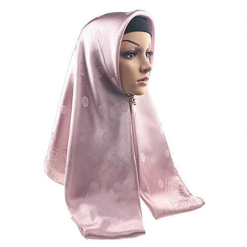 Classic wild circular jacquard solid color long scarf women polyester hijab scarf muslim