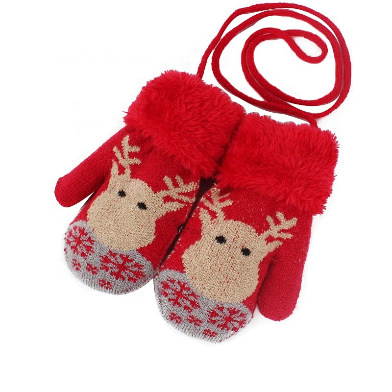 Best Selling Christmas Gift Children Winter Warm Knit Gloves
