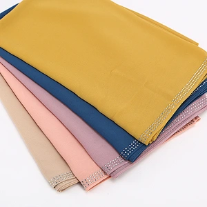Hot diamond solid color sunscreen scarf head turban chiffon hijab muslim for women