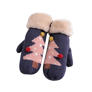 Fashion Festival Cute Windproof Outdoor Mitten Gloves Winter Present Christmas Knitted Gloves