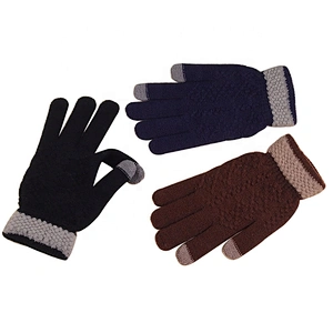Men Anti Slip Touchscreen Magic Knit Gloves Driving Cycling Winter Gloves