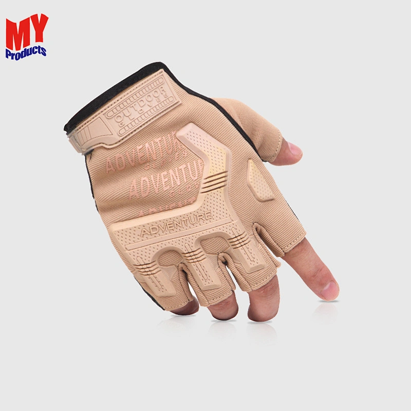 2017 Custom Men Outdoor Tactical Gloves Military Hiking popular Climbing Half Finger Gloves