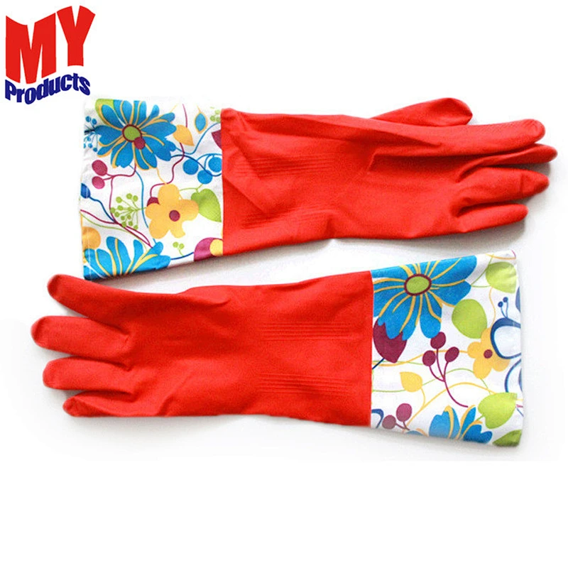 Colourful Fashion Household Rubber Gloves for Kitchen Cleaning and Laundry Gloves