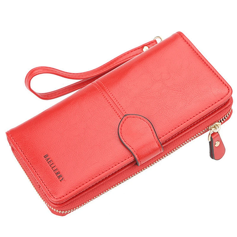 2019 Custom fashion large capacity ladies zipper wallets luxury brand multi-functional embossed pu leather wallet for women