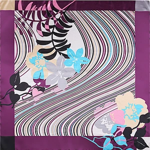 Muslim scarf 90cm satin printing large square towel russian silk square neck scarf