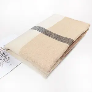 European and American high-grade faux cashmere plaid shawl light luxury fashion  cashmere long scarf women