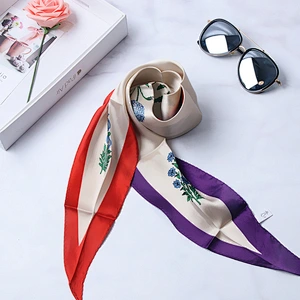 Ladies ladies rhombus fashion print luxury  small  neck scarf silk