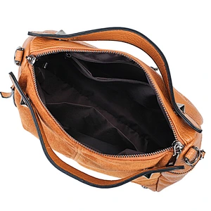 2019 Hot-selling pu leather zipper rivet motorcycle shoulder  rivet vintage leather pillow handbag