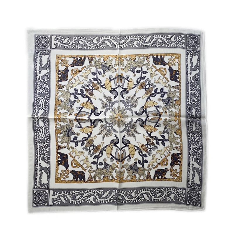 Simple Fashion Lady sunscreen Silk Scarf 53cm promotional small silk scarves square silk scarf