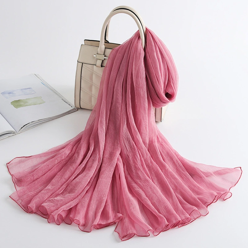 Factory direct sale 2020 new silk scarf women travel beach sun shawl summer thin foulard scarf for women