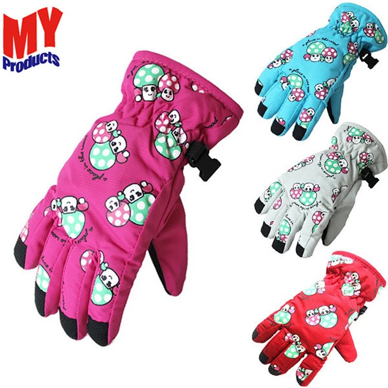 Winter Snowboard Skiing Windproof Print Warm Outdoor Sports  riding gloves motorcycle