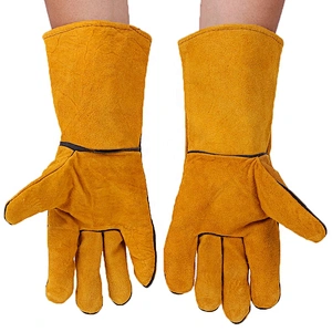 Leather Industrial Welding Working Protective Safety Gloves  Wear-resisting Thickened Gloves