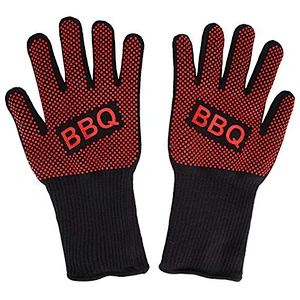 Custom Barbeque Oven Mitts Anti Cutting Resistant Safety Extreme Heat Resistant Grill BBQ Gloves For Kitchen Cooking