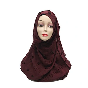 Ladies scarf fashion jacquard artificial cotton solid colour cotton plain scarf shawls with tassel