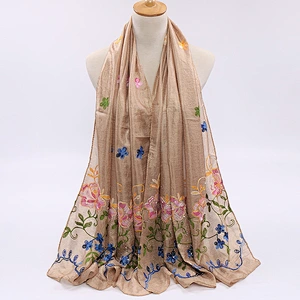 New all-match muslim hot drilling embroidered scarf headscarf linen scarf for women