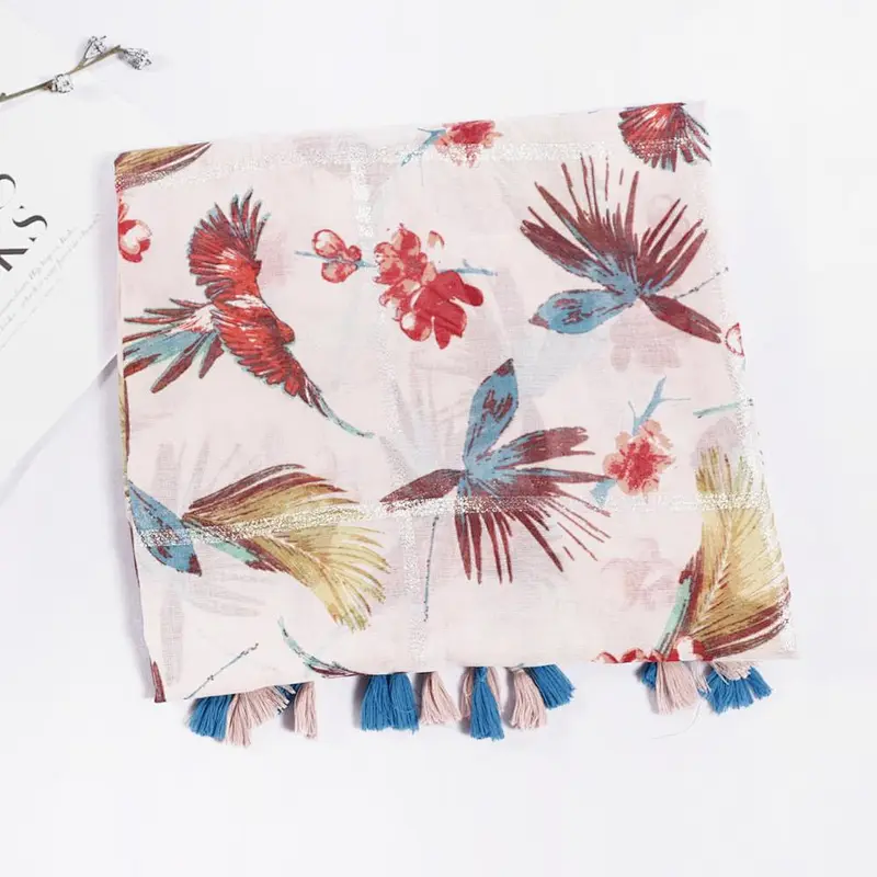 2020 Summer New Bronzing Color Beach Towel Cotton Linen Scarf 180*90Cm Women Scarf Shawl