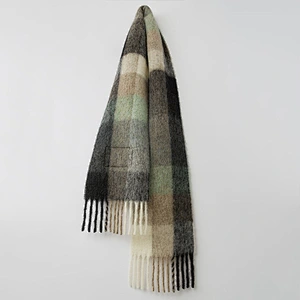 240Cmx37Cm Imitation Cashmere Scarf Long Shawl Scarf Women Rainbow Checked Scarf