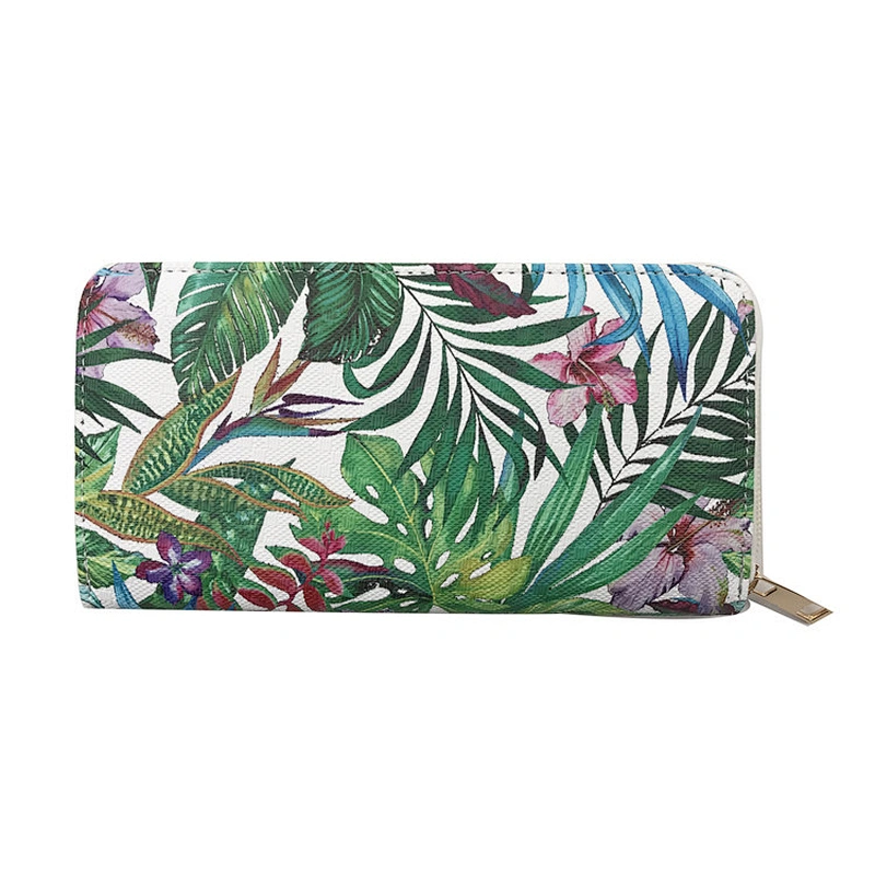 Lady Fashion Long Zipper Clutch Design Hand Purse Woman Leather Wallets