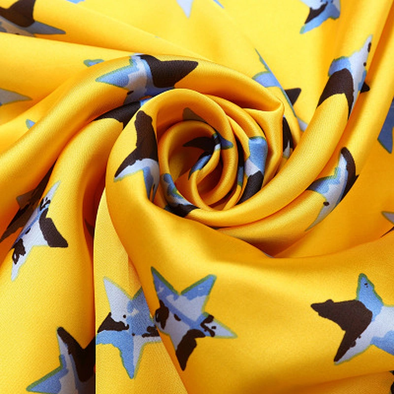 Classic wild star pattern sunscreen scarf fashion square silk scarf women printed