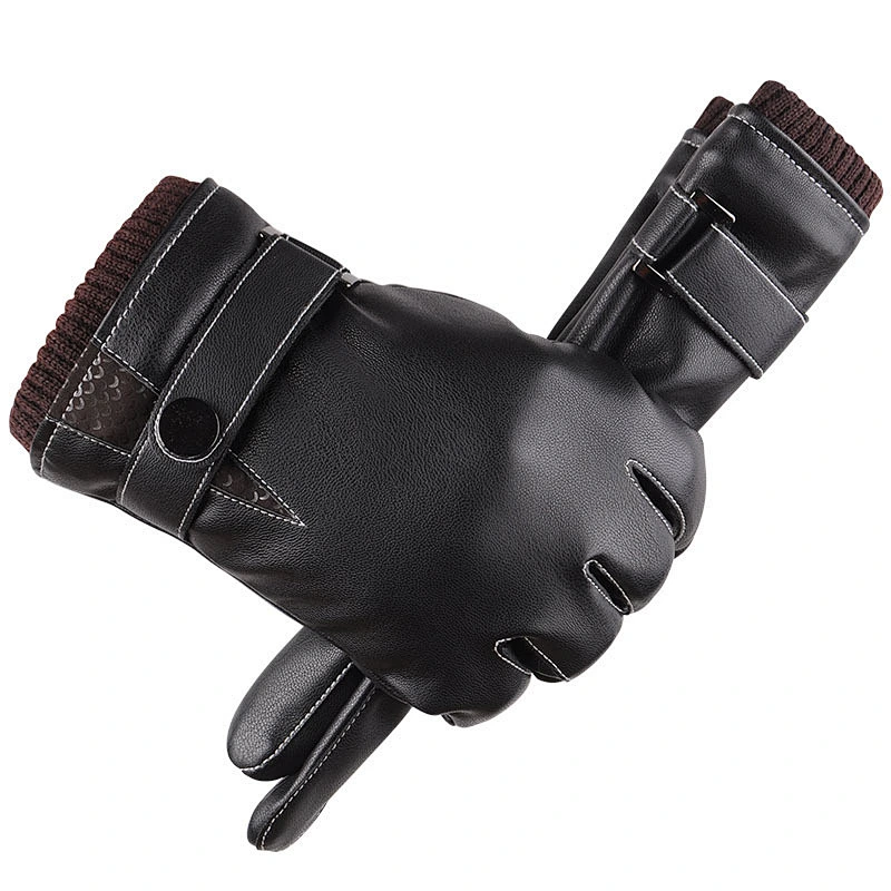 Men Winter Warm Skiing Cycling Riding Comfort cheap Driving Leather Glove