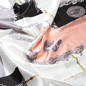 Factory wholesale simulation silk woman square gift elegant lady scarf silk scarf 90cm
