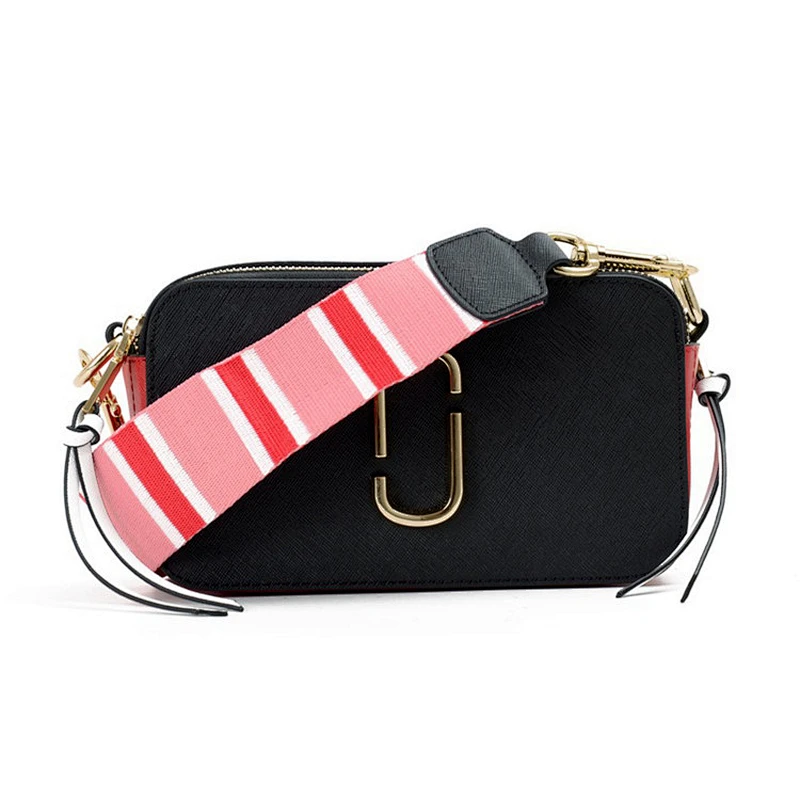New Fashion PU Leather Wide Strap Women Shoulder Bag Camera Crossbody Handbags
