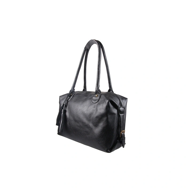 Large Capacity Black Contracted Elegant Ladies Travel Handbag