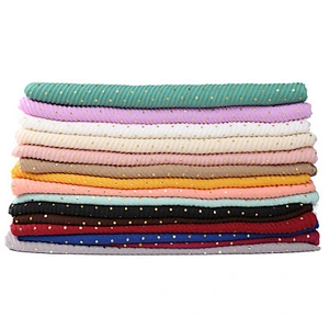 Wholesale monochrome sprinkle gold fold bronzing winter cotton linen hijab scarf women