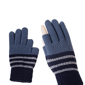 New Design Winter Knitted Warm Gloves Student Writing Gloves