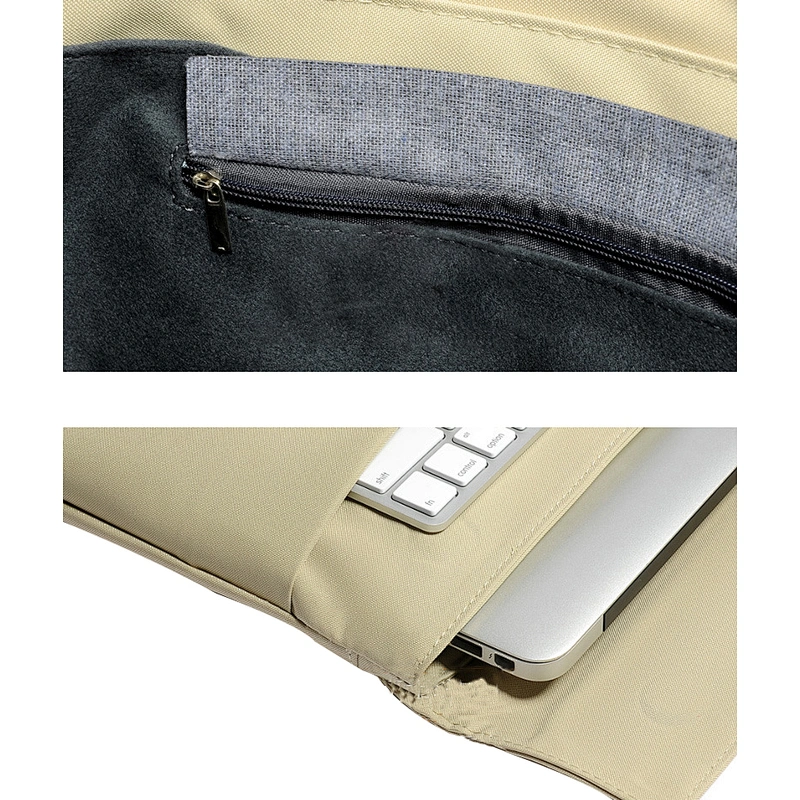 Hot products women canvas laptop business bag with thin and light leather handle