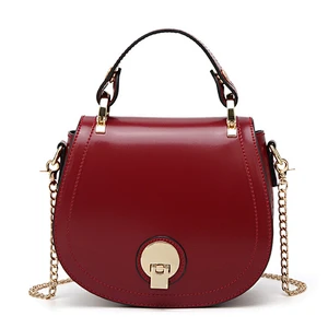 New elegant women pu leather crossbody bags chain lady shoulder bag