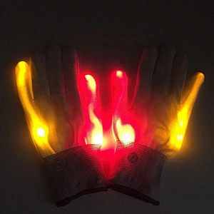 Party Supplies Multi Colors Light Show LED Rave Finger Lighting Gloves Flashing Satin LED Glow Party Gloves