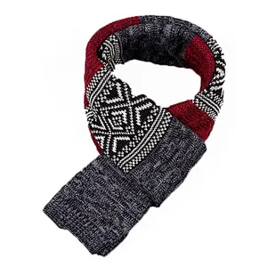 New design cheap promotional  warm acrylic winter cashmere knitted scarf men