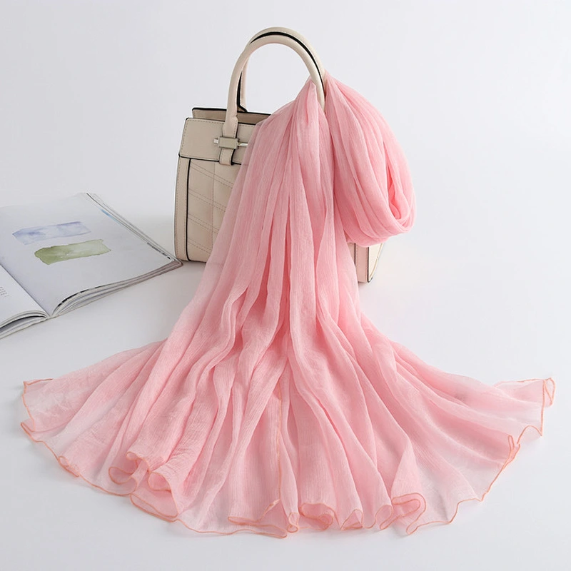 Factory direct sale 2020 new silk scarf women travel beach sun shawl summer thin foulard scarf for women