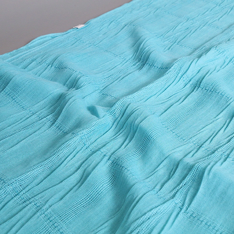 Cheap wholesale custom women plain muslim 12 color stock cotton crinkle hijab scarf
