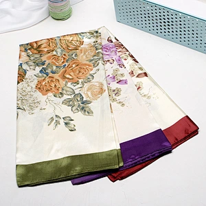 2020 new summer classic shawl female sunscreen print long large square silk scarf