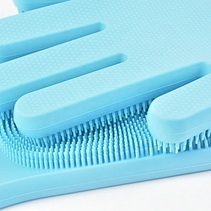 Multi Colors silicone scrubber gloves Cleaning Brusher Rubber Household Washing Dishes Gloves For Kitchen