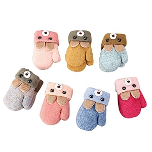 Children Gifts Boys And Girls Cold Weather Gloves Lovely Cartoon Winter Full Finger Gloves Kids
