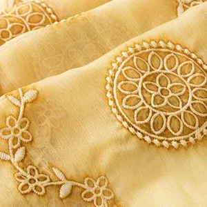 Solid colour embroidered silk sunscreenshawl scarf women malaysia tallit scarf and shawl wholesale