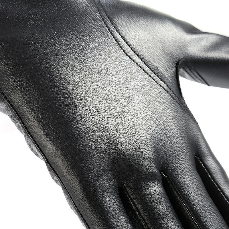 Leather driver glove / hand safety gloves / full finger leather glove